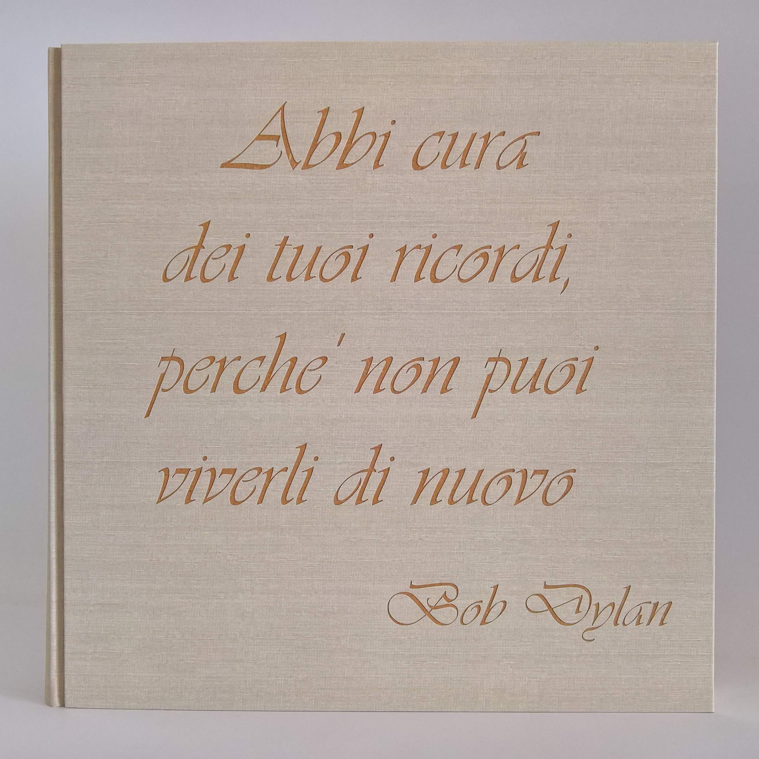 Album fotografico in tela di lino con frase dedica incisa e personalizzabile regalo originale wedding, san valentino, nascita, battesimo, compleanno, nozze, matrimonio, anniversario, laurea