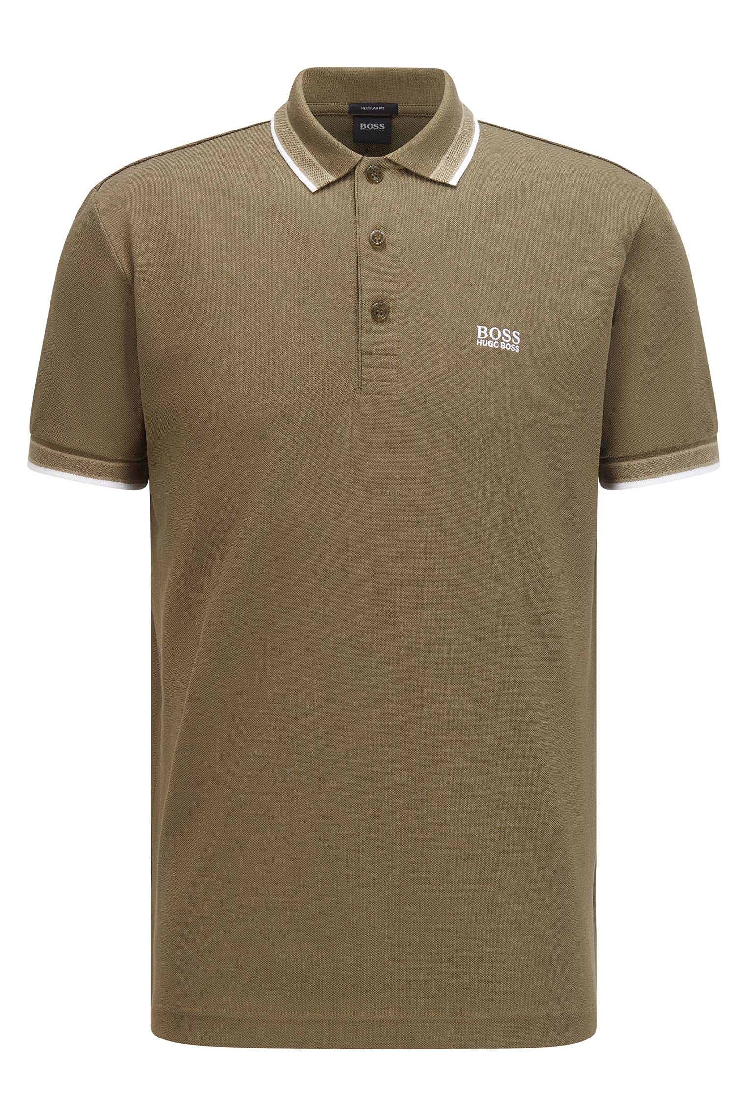 BOSS Herren Paddy Curved Poloshirt, Open Green363, XL