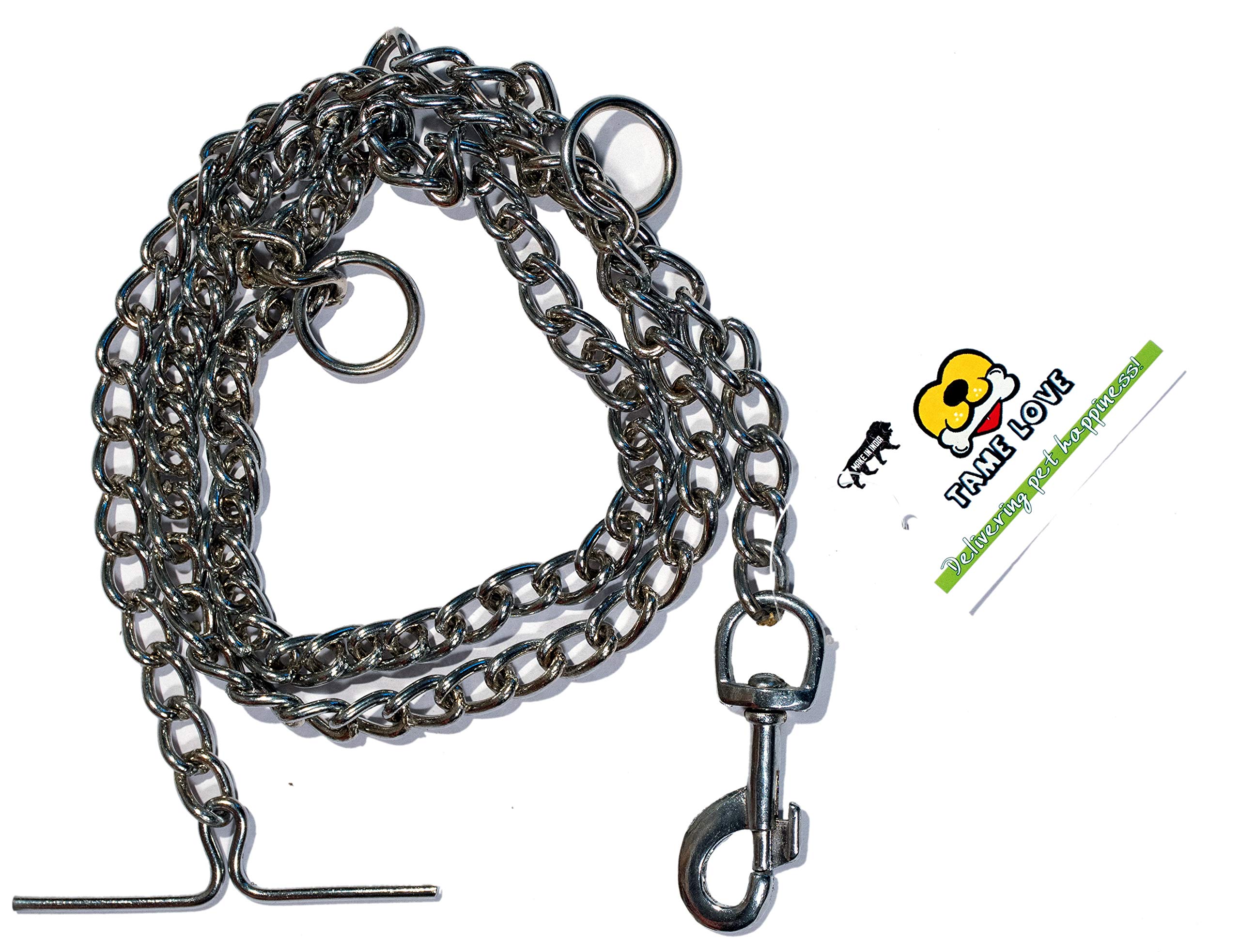 Tame Love™ Heavy Duty Stainless Steel Dog Leash Chain Length 152cm with Durable Brass Hook for Small Sized Dogs and Puppied of All Breeds Easy to Put on Your Pet(5-11Kg) (B08GCWV11L) Amazon Price History, Amazon Price Tracker