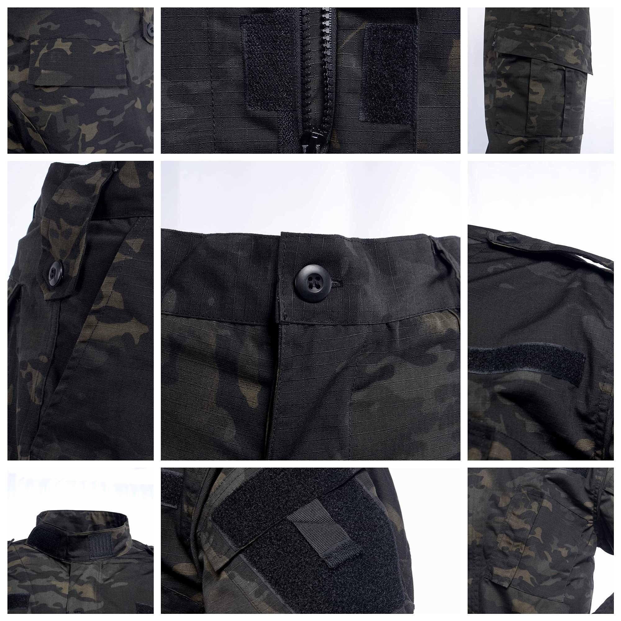Paintball Airsoft Tactical Suits męska kurtka myśliwska mundur kurtka Camo Shirt & Pants z paskiem do strzelania do gry wojny myśliwskiej