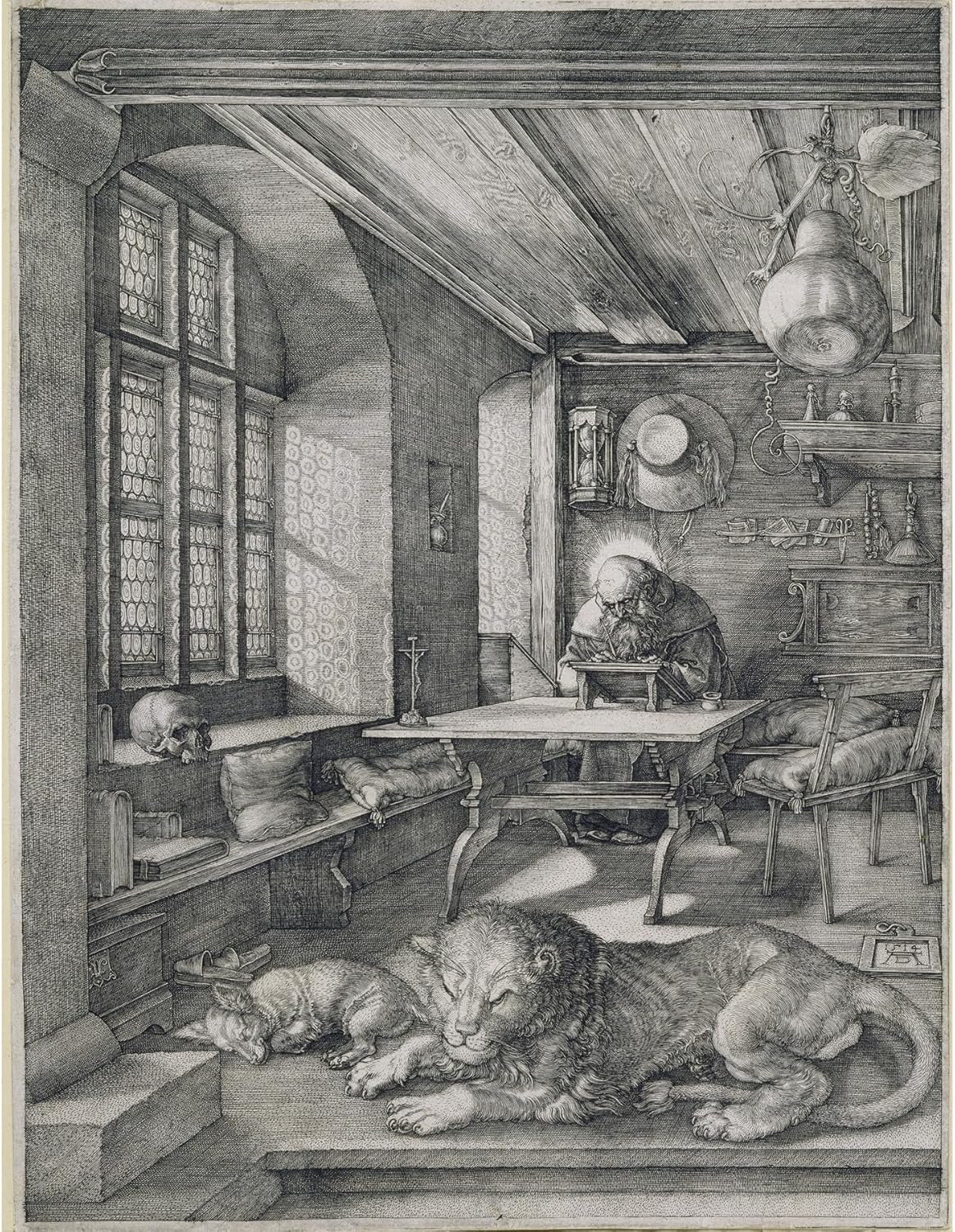 ArtDirect Saint Jerome in his Study (1514) Unframed Art Print Giclee Poster by Albrecht Dürer - Ready for Framing with Customization Sizes 8x10, 11x14, 15x20, 24x31, 36x47 and 46x60 inches