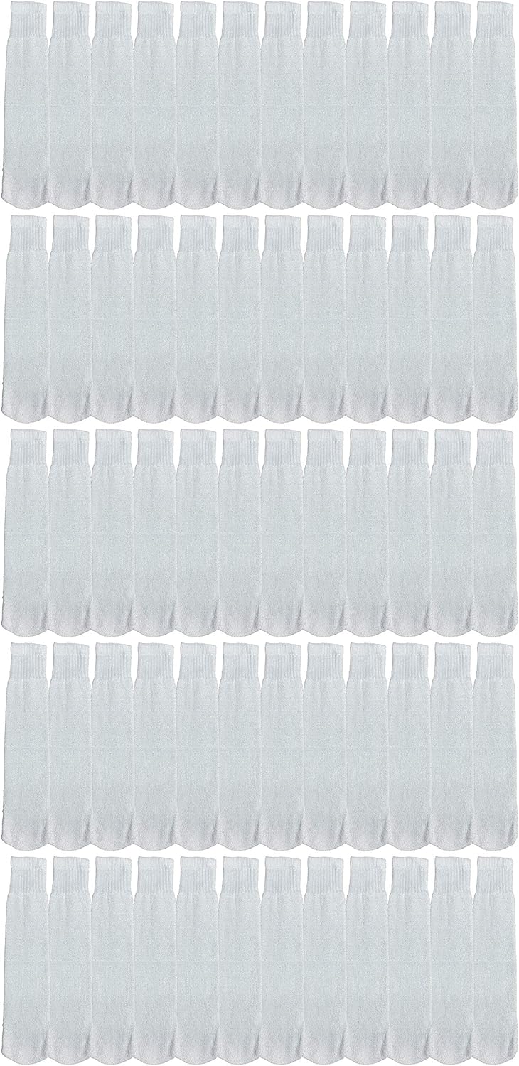 120 Pairs Of Yacht & Smith Wholesale Kids Tube Socks, Cotton Bulk Sport Socks Size 4-6