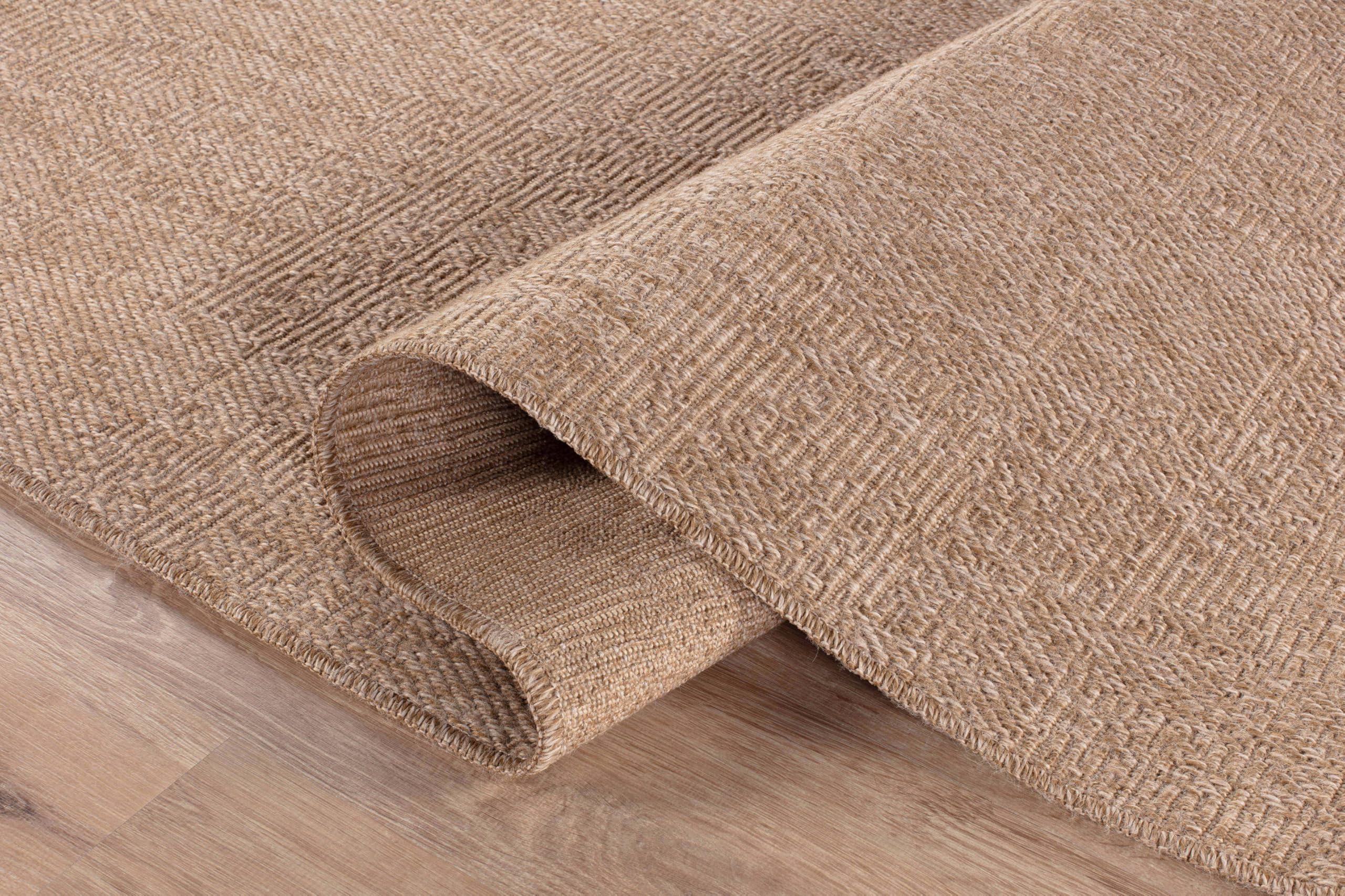 The Best Jute Rugs for Living Rooms (2026) 3 LenaRug Washable Easy Jute Rug 9x12, Indoor Outdoor Rugs Natural Color Farmhouse — product photo