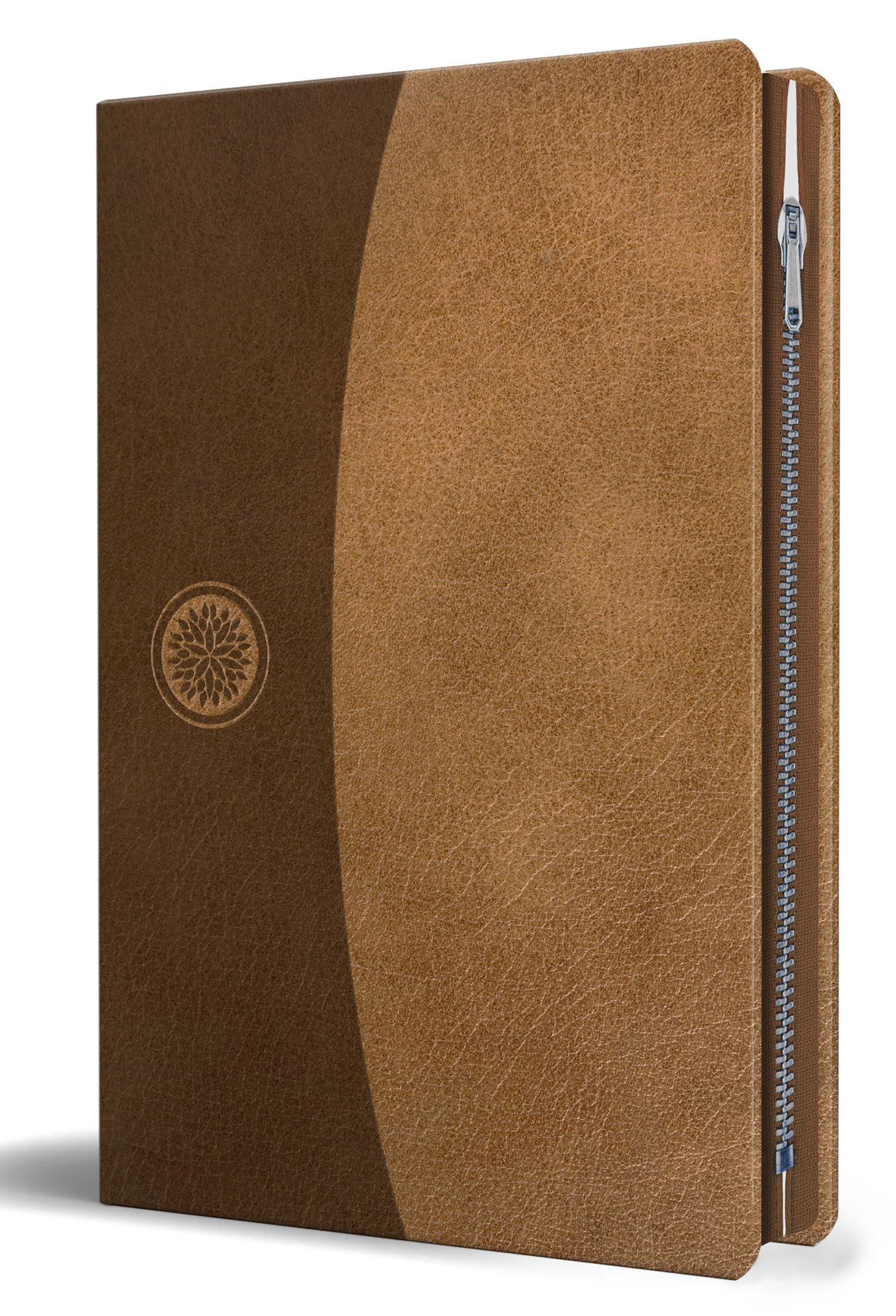 Biblia Reina Valera 1960 Tamaño grande, letra grande piel canela con cremallera / Spanish Holy Bible RVR 1960. Large Size Large Print Brown Leather ... Cremallera, con Imágenes De Tierra Santa
