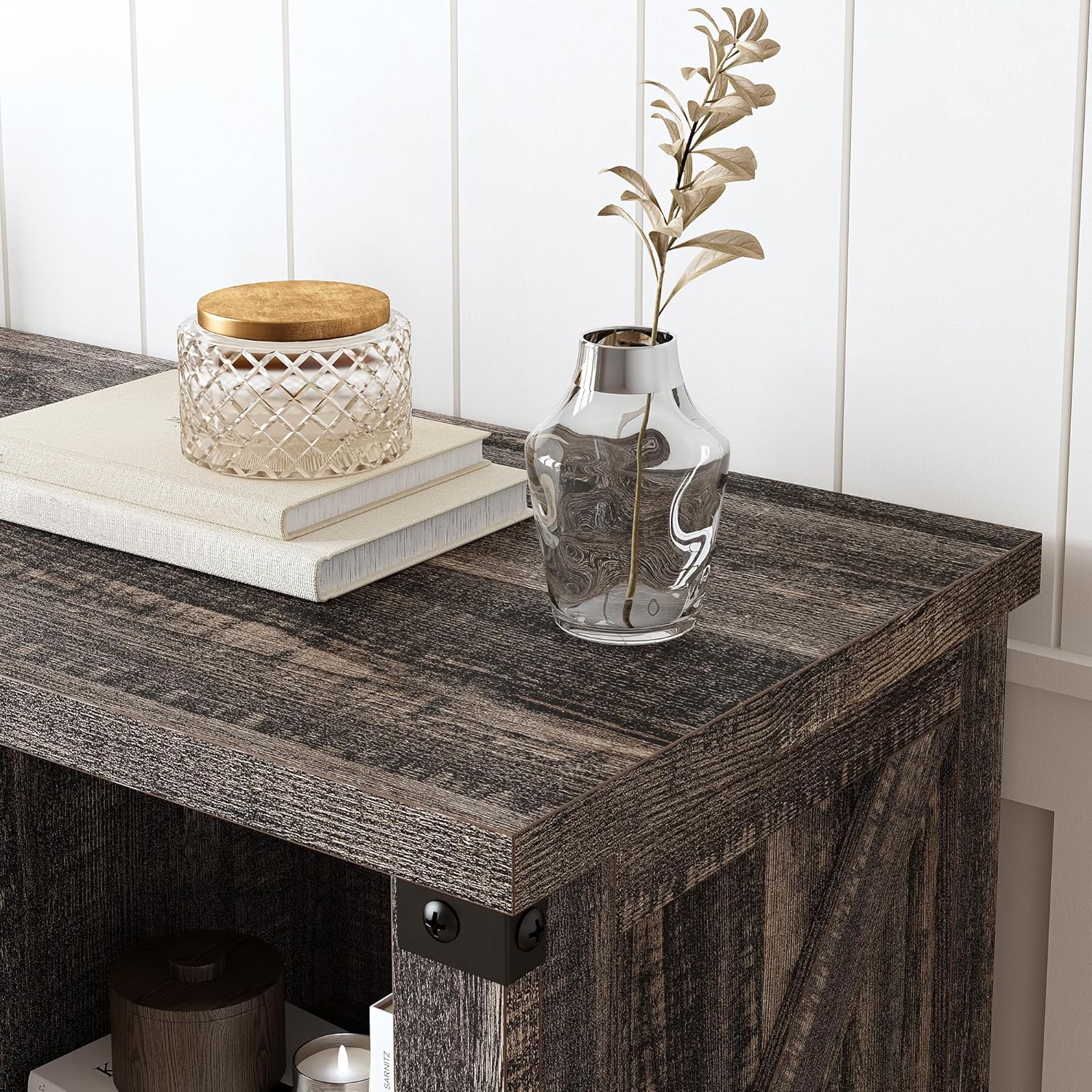 EnHomee 6 Cube Storage Organizer Bookshelf, Wood Cube Shelf Bookcase with Storage, Bookshelf for Living Room and Bedroom,Black Oak