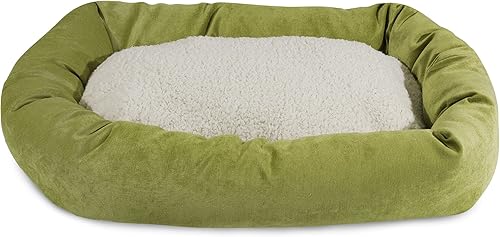 Cama para perro de 32 pulgadas Apple Villa Collection Sherpa Bagel