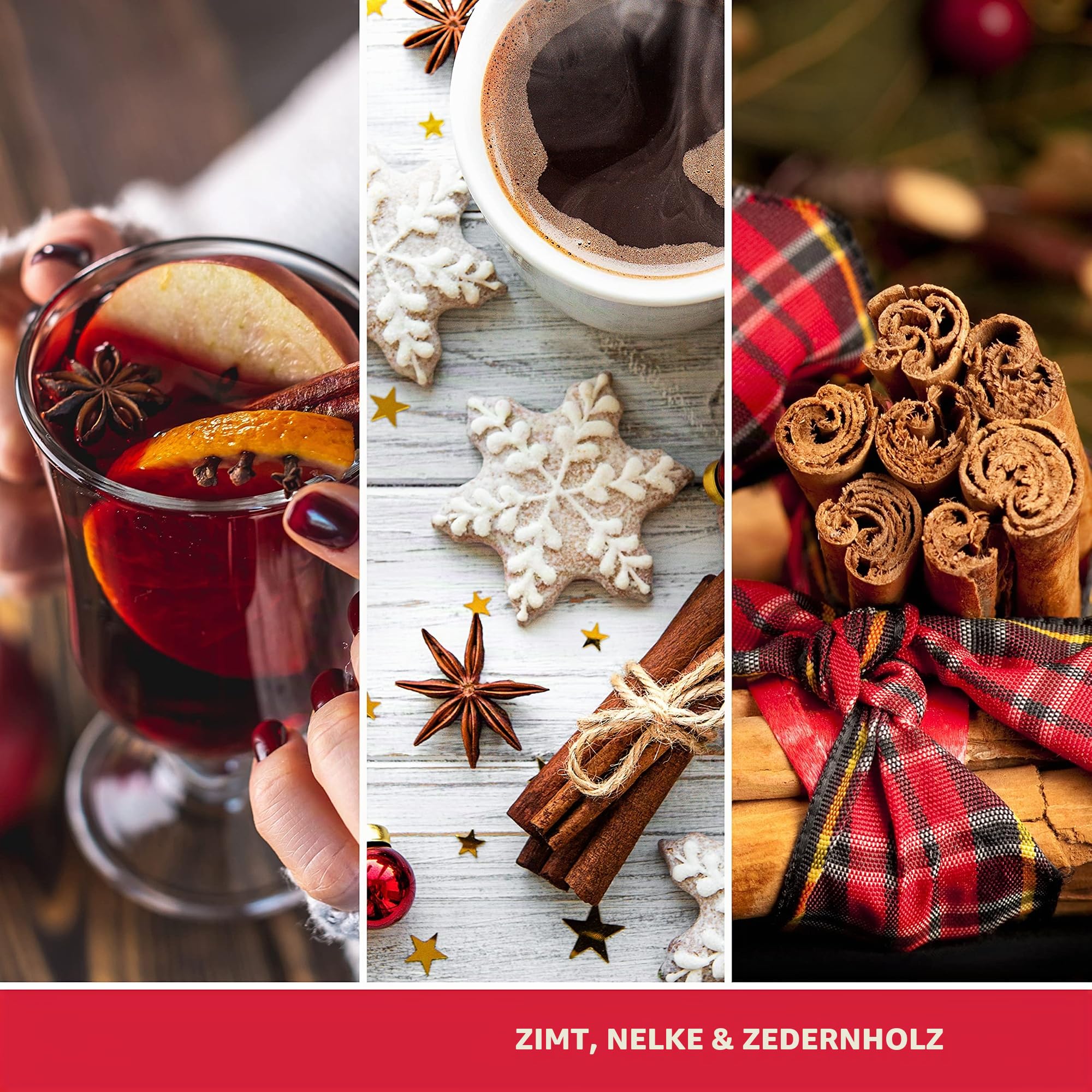 Yankee Candle Signature Duftkerze ; große Kerze mit langer Brenndauer „Sparkling Cinnamon“ ; Soja-Wachs-Mix
