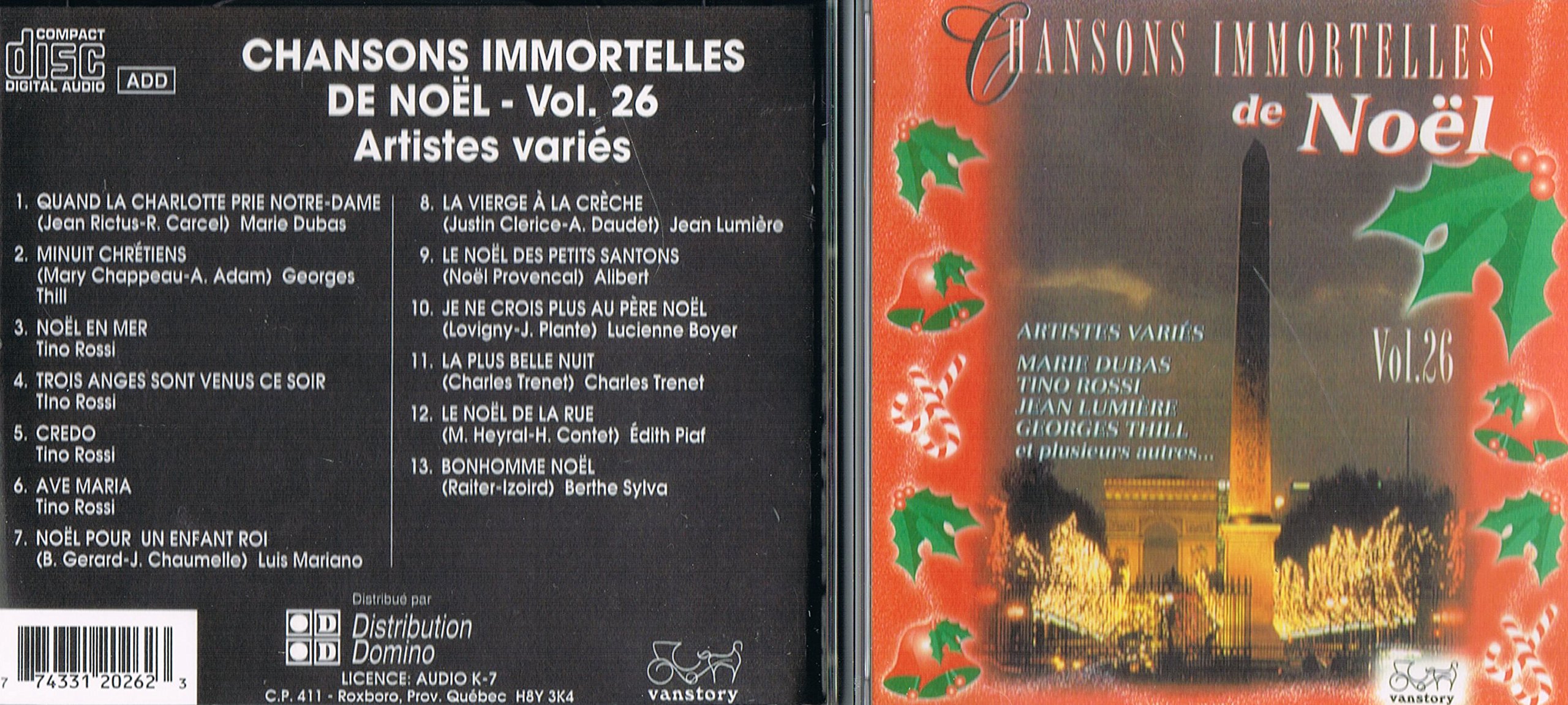 Chansons Immortelles De Noel 26 [Audio CD]