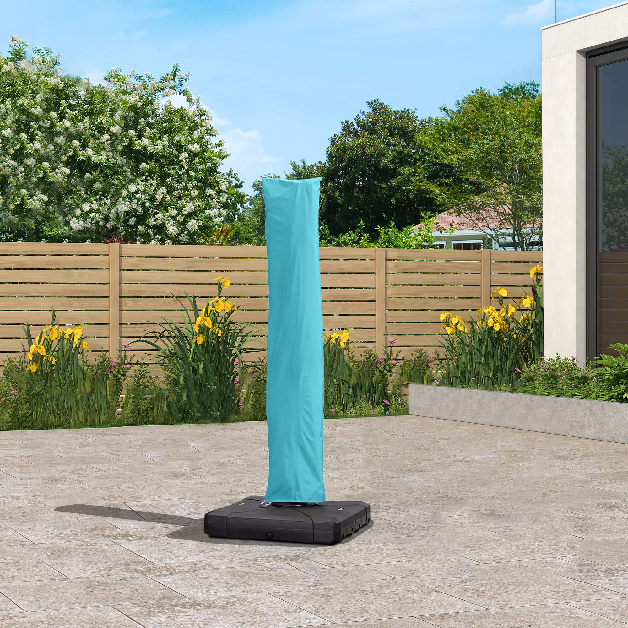 PURPLE LEAF Outdoor Cantilever Umbrella Cover Easy Setup XL Size Turquoise