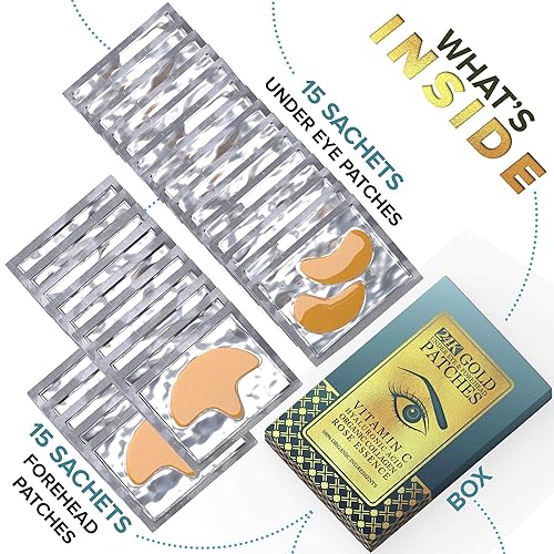 Miniatura 7 de Rutina completa de cuidado de la piel – Rodillo de jade 3 en 1 para cara y juego de Gua Sha y parches de oro de 24 quilates para debajo de los ojos