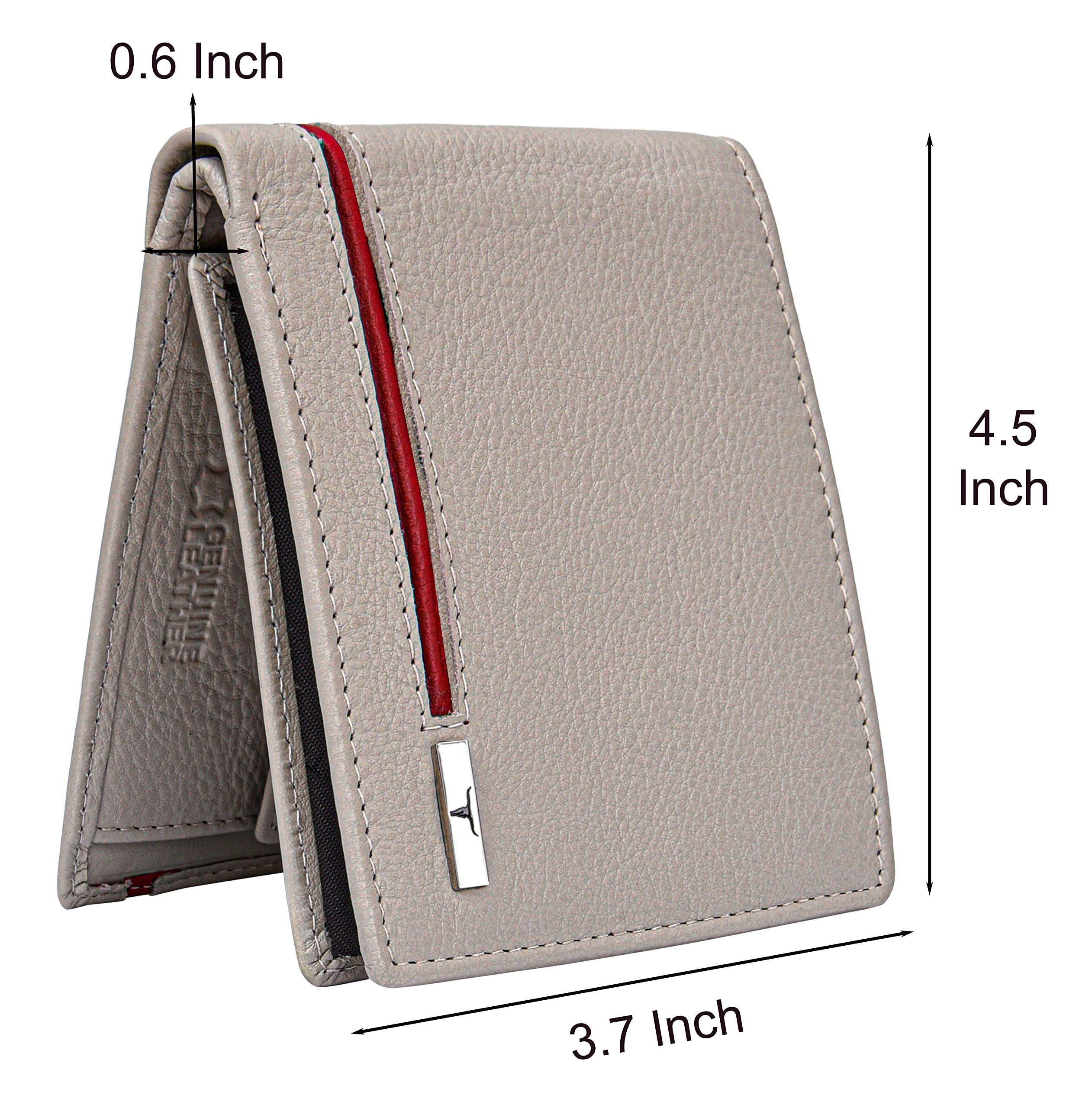 URBAN FOREST Stag Sand/Red Leather Wallet & Pen Combo Gift Set for Men - Image 2 thumbnail