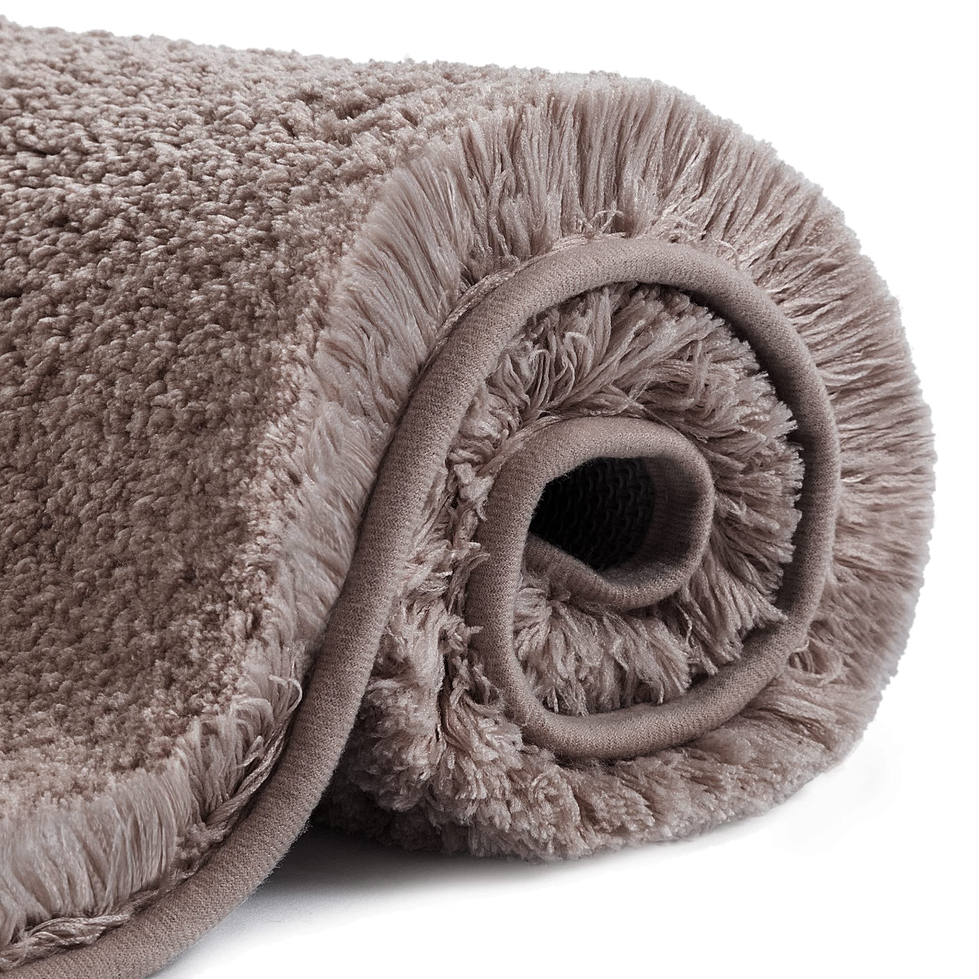 VANZAVANZU Non Slip Bath Mat Extra Large Bathroom Runner Rug Thickened Bath Rug for Bathroom Absorbent Ultra Soft Bedside Carpet Fluffy Microfiber Runner Floor Mat - 50 x 122cm (White) — view 16