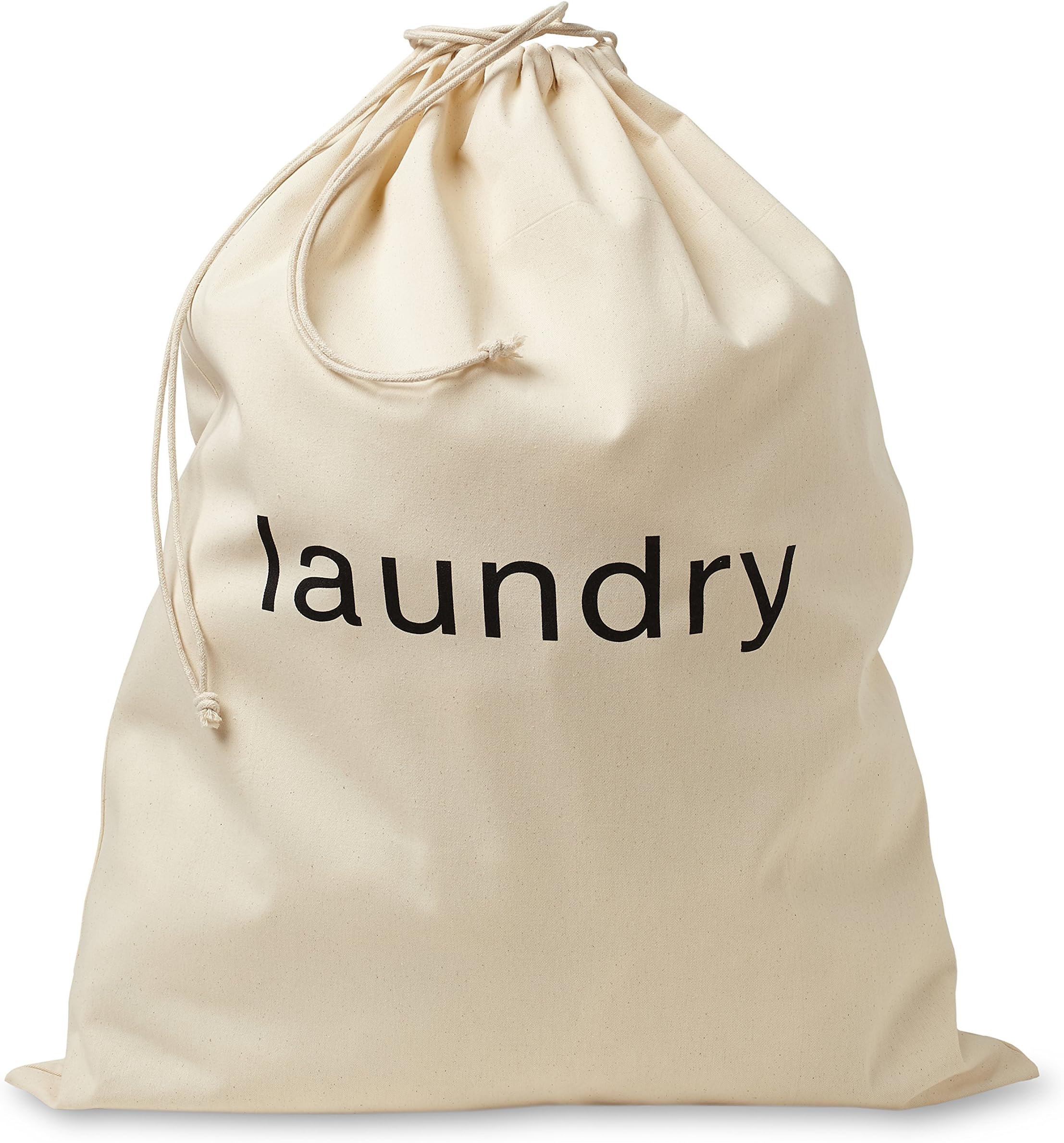 Cotton Canvas Cloth Fabric Laundry Bag – Stylish & Portable Natural Biodegradable Drawstring Bag – Ideal for Hotels, Airbnb’s, Rental Spaces, Vacation Homes & Even Travel