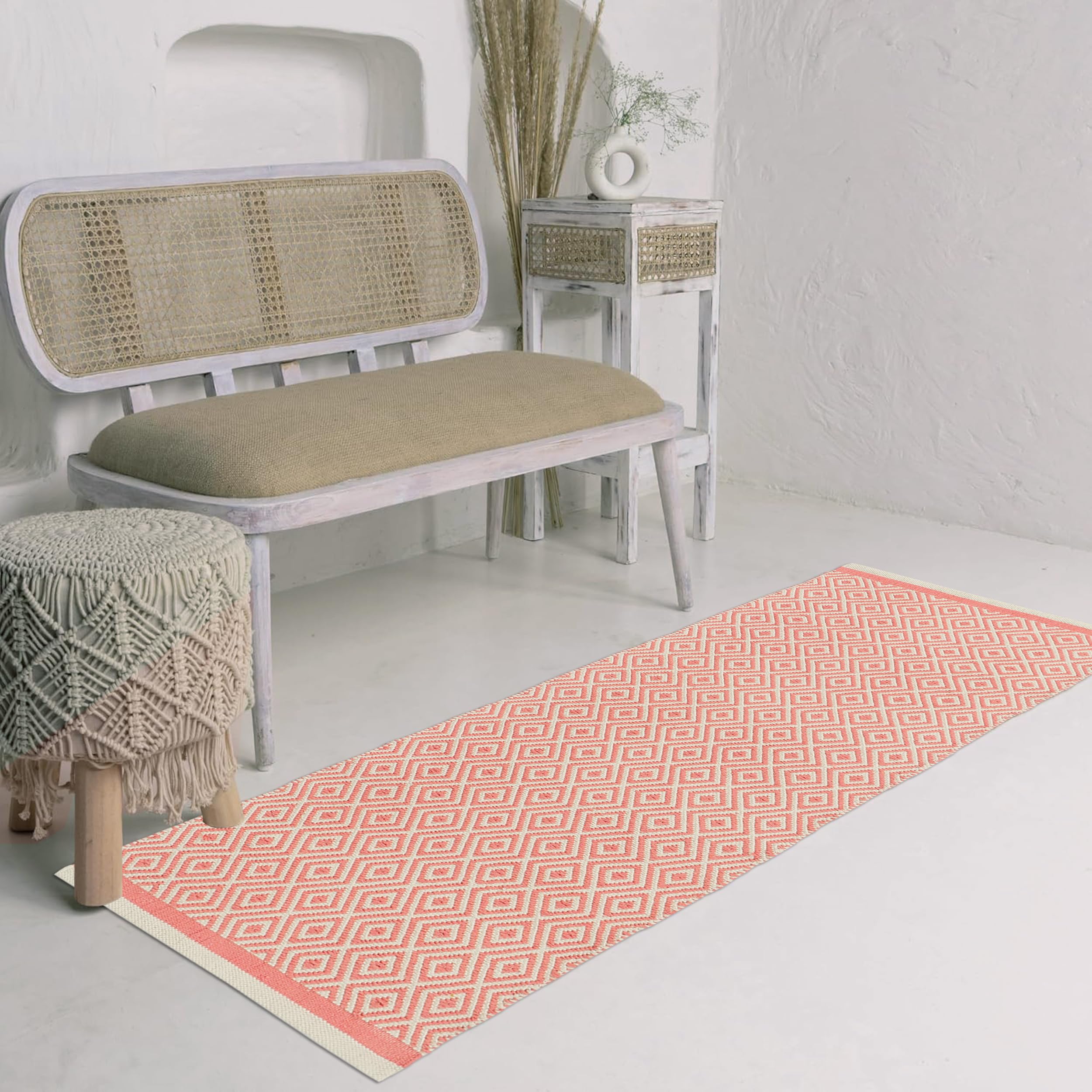 Handwoven Cotton Rug Runner - 60x152cm -16
