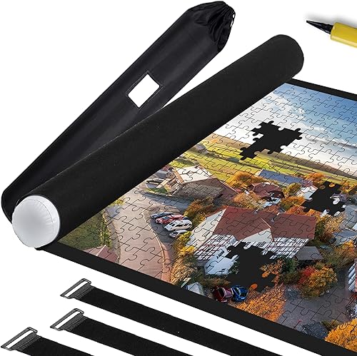 uzzle Mat Roll Up 2000 1000 Pieces, Jigsaw Board Large Saver for Adults Kids Portable Table Cover Keeper Sotre Sotrage Transport Tabletop Gifts