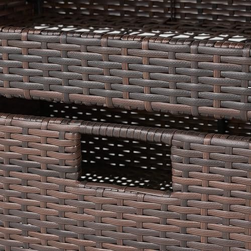 Miniatura 5 de Christopher Knight Home Azriel - Carrito de bar de mimbre para interiores, color marrón