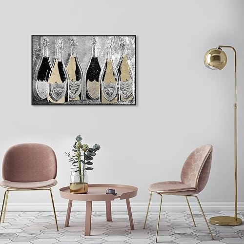 Miniatura 4 de The Oliver Gal Artist Co. Drinks and Spirits - Lienzo enmarcado para pared, diseño de Dom Party Glam, champán para decoración del hogar, 36 x 24