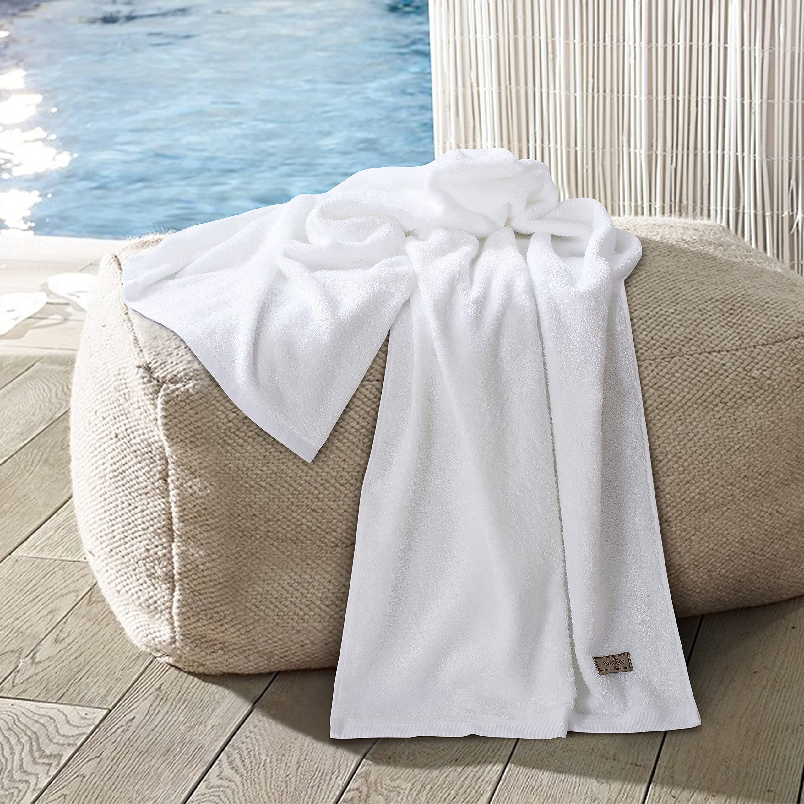 SPREAD SPAIN Bamboo Towels for Bath, Towels for Bath Large Size, Bamboo Bath Towel High Absorbent & Soft, 360 GSM, 1 Piece Bath Towel for Men/Women, 70 cms x 150 cms - White (B01MFA588F) Amazon Price History, Amazon Price Tracker
