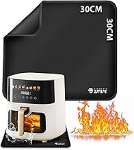 Fireproof Underlay, Heat Protection Mat, 30 x 30 cm, Heat Resistant Underlay for Kitchen Worktops, Fireproof Silicone Mats, Non-Slip & Waterproof