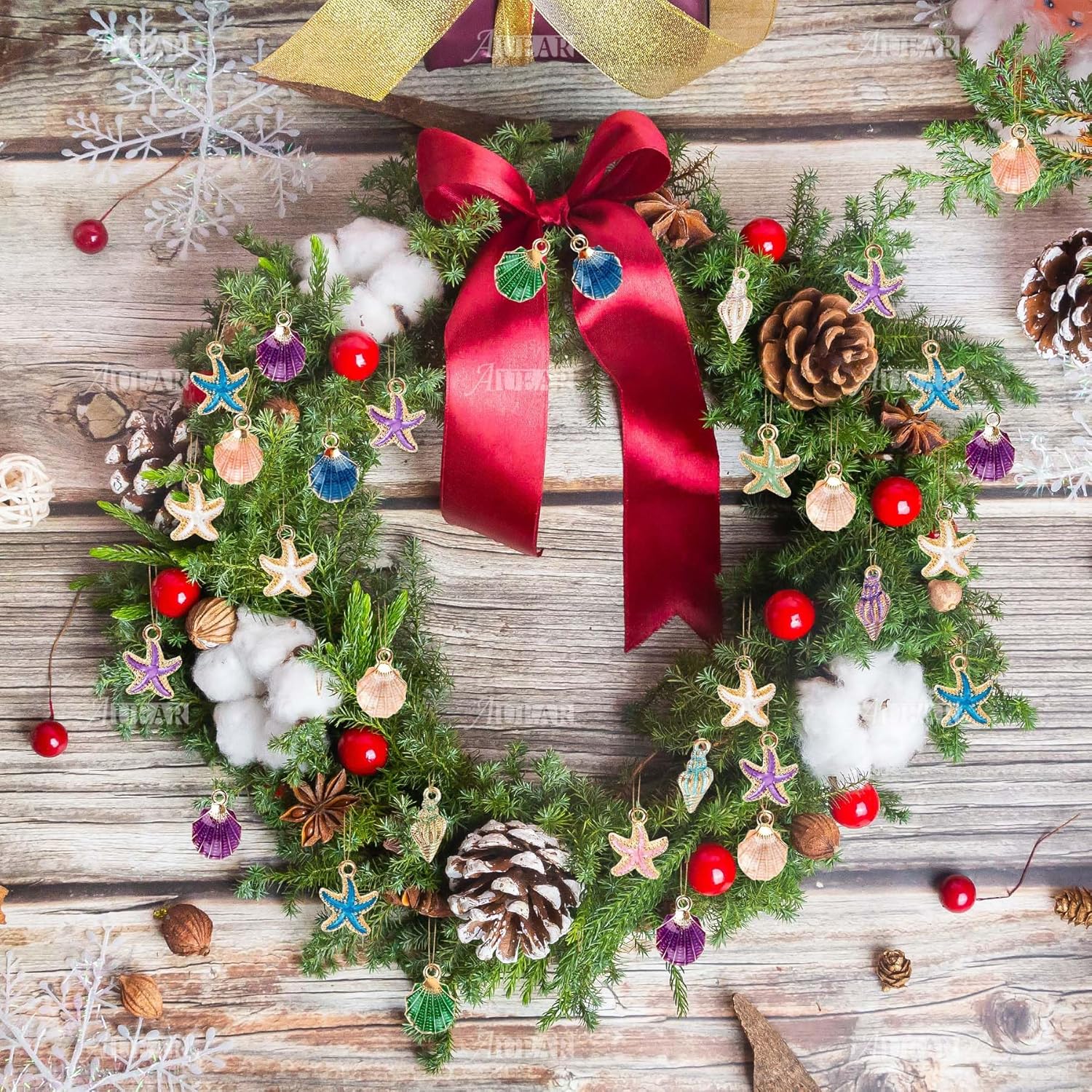 AUEAR, 30 Pack Ocean Alloy Starfish Conch Seashell Charms Pendants for DIY Jewelry Making - Image 9