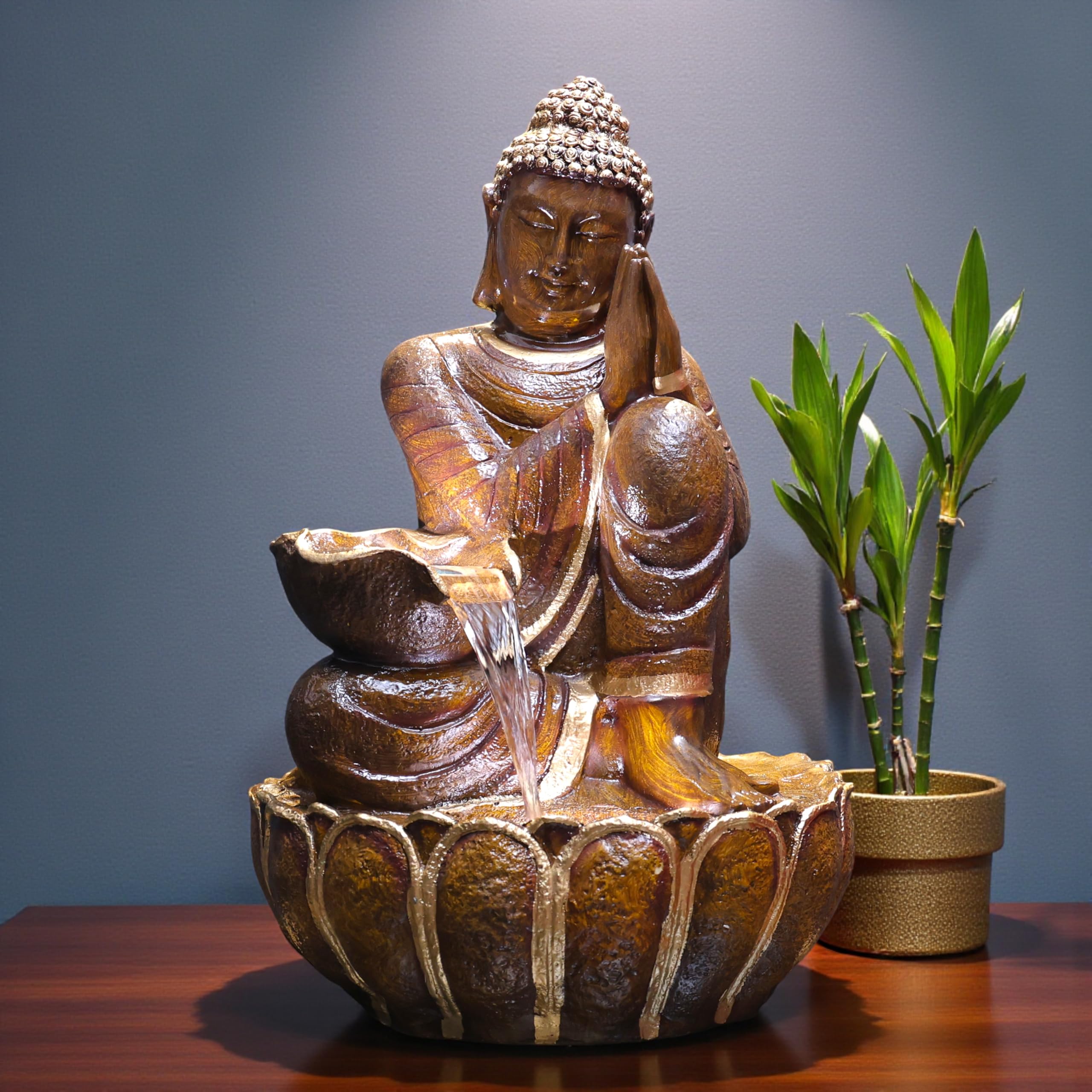 Kamal Buddha Water Fountain - LED & Vastu -10