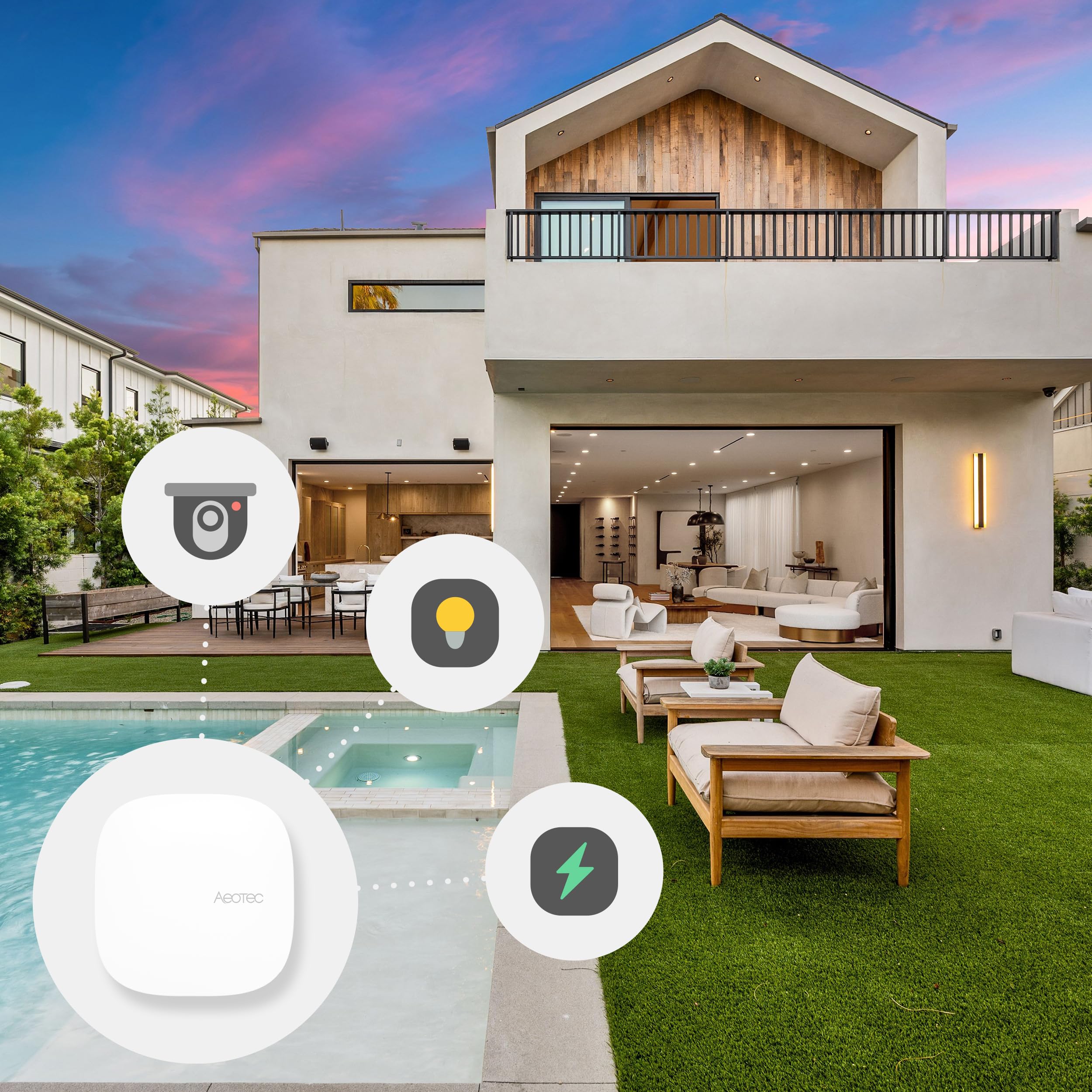 Aeotec Smart Home Hub 2 | Matter, Zigbee, Thread, Wi-Fi | Control por voz con Alexa y Google | Domótica | Compatible con SmartThings | GP-AEOHUBV4EU