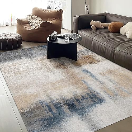 Miniatura 9 de OMERAI Alfombra lavable de 5 x 7 pies, abstracta, lavable a máquina, ultrafina, antideslizante, resistente a las manchas, moderna alfombra para