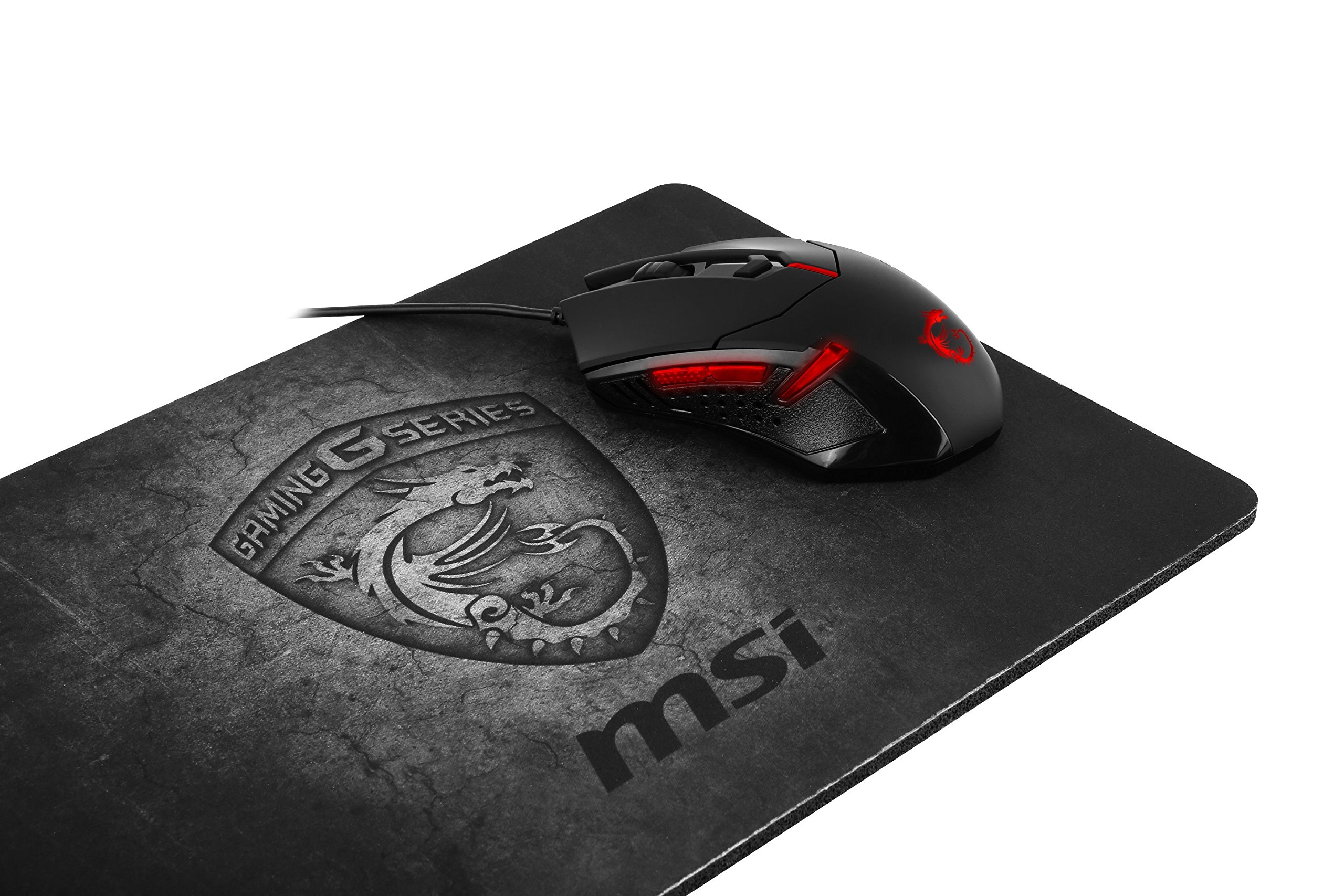 MSI Gaming Shield Mousepad Nero, Grigio Tappetino per mouse per gioco da computer