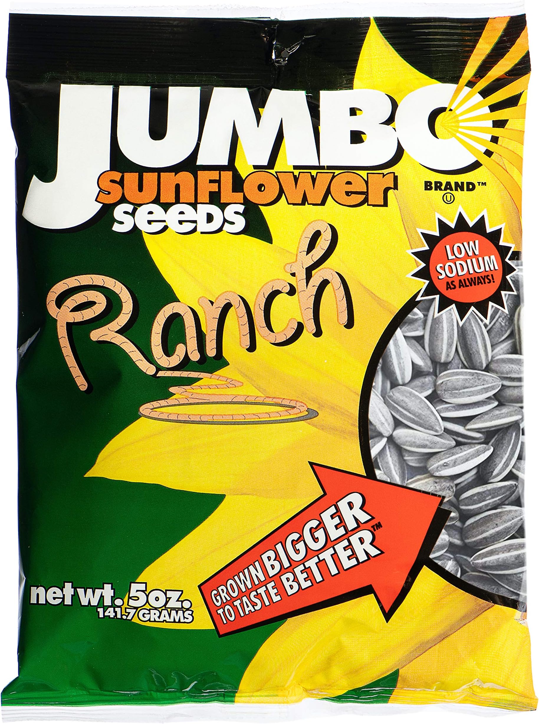 JUMBO SUNFLOWER SEEDS Sunflower Seeds, Ranch, 5-Ounce (Pack of 12)