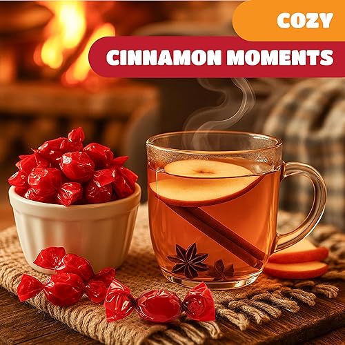 Miniatura 5 de Caramelo duro sabor canela – Paquete a granel de 2 libras (alrededor de 180 unidades) – Dulces antiguos envueltos individualmente