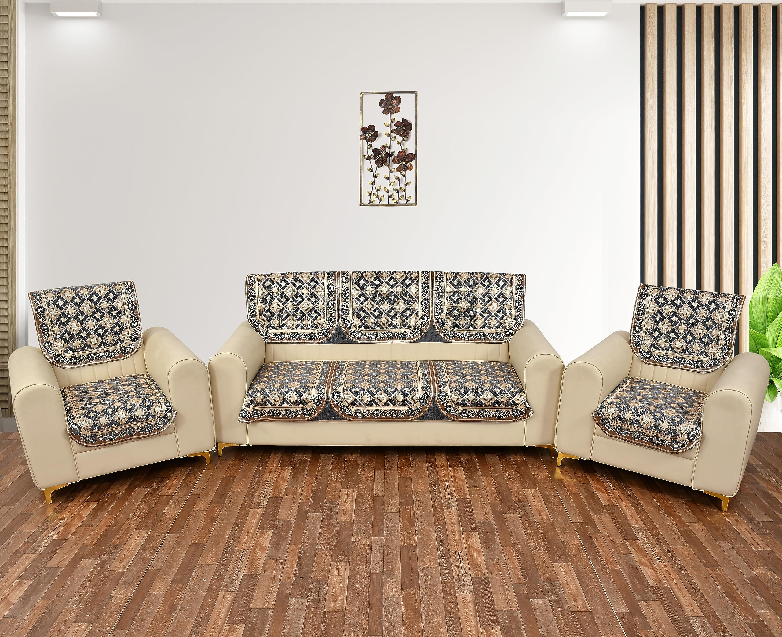 Multitex 5 Seater Cotton Ethnic Design Sofa Covers -Grey (B0CDSBSGLT) Amazon Price History, Amazon Price Tracker