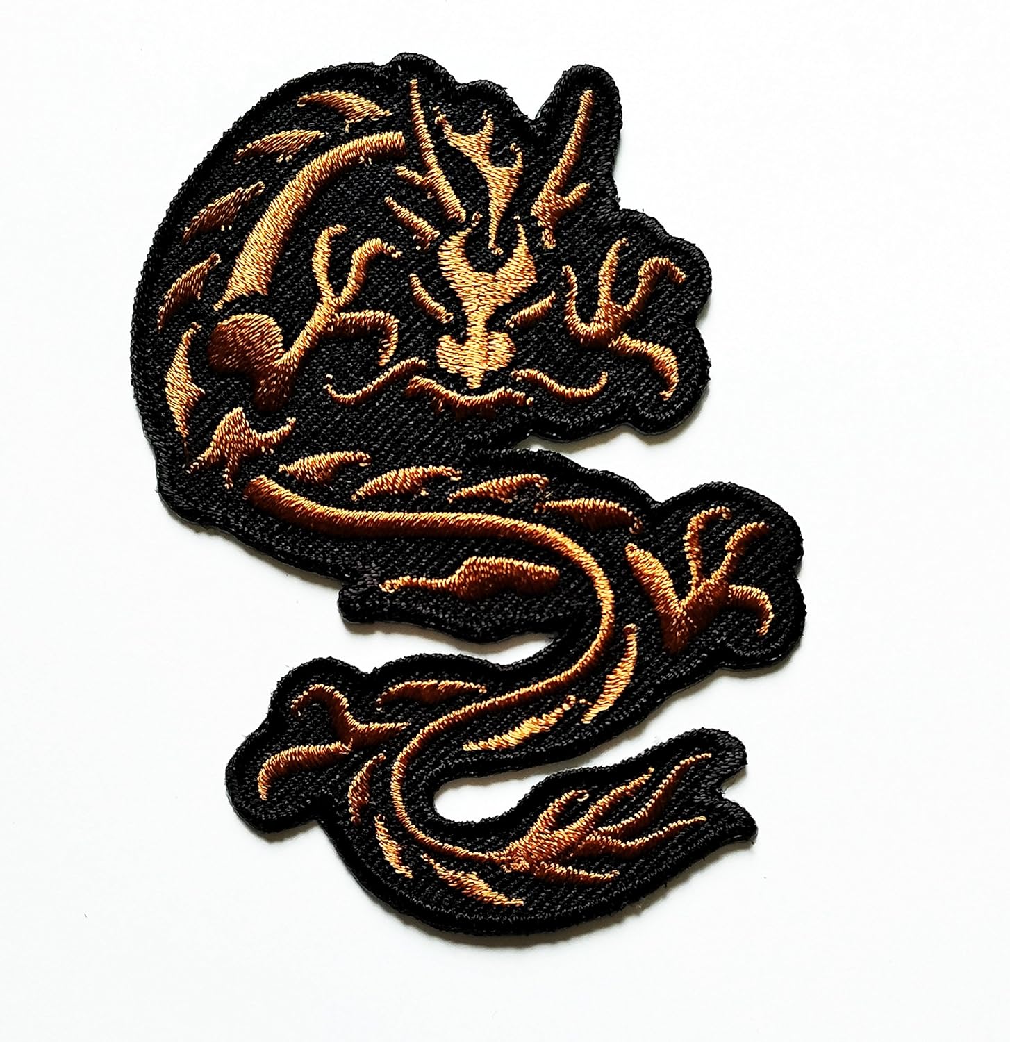 HHO Chinese Brown Dragon Kung Fu Patch Embroidered DIY