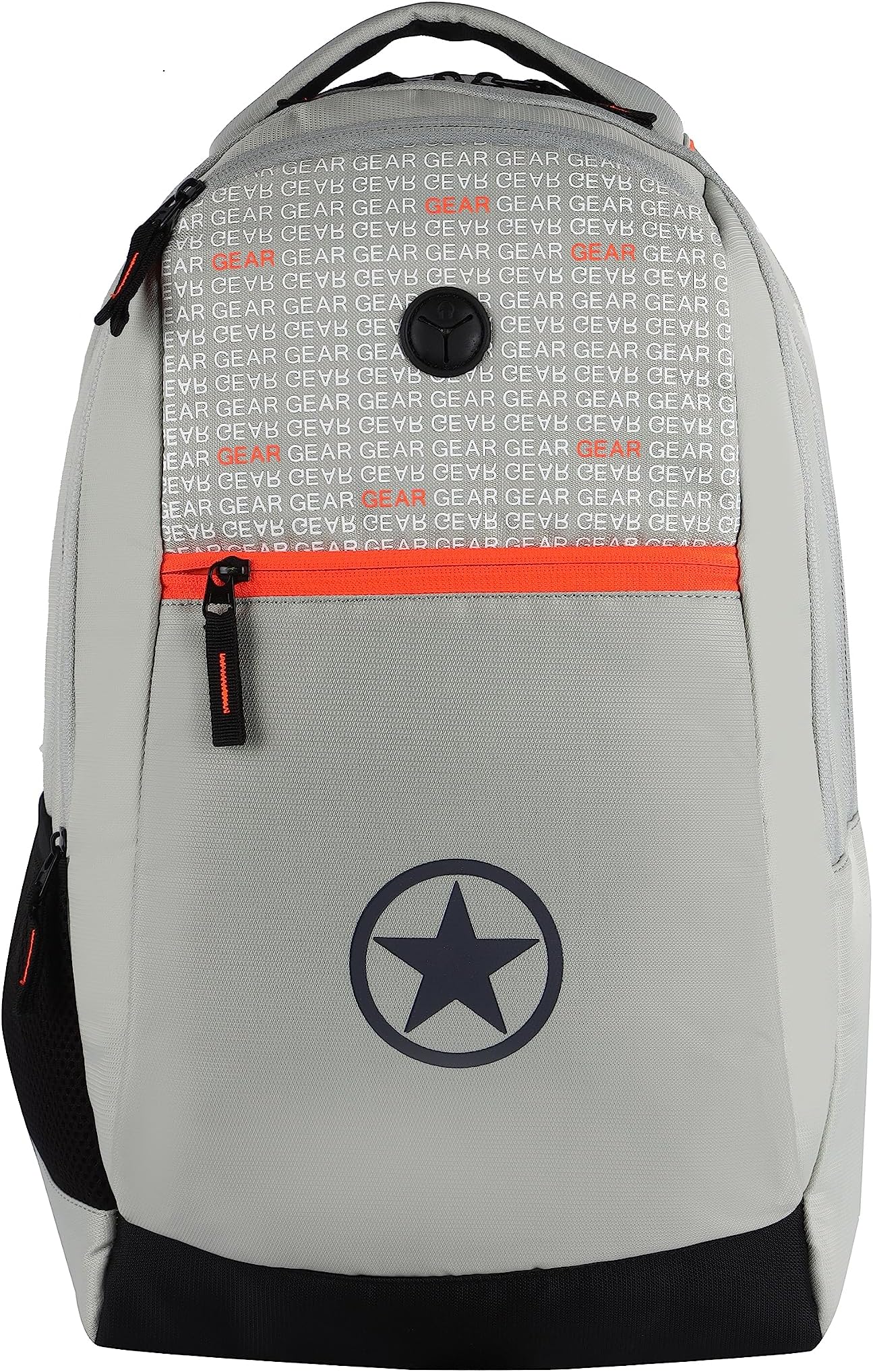 Rockstar 34L Large Water Resistant 5 Compartment School Backpack/College Bag for Boys/Girls/Men/Women (Light Grey)