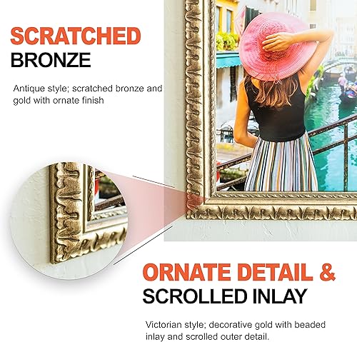 Miniatura 2 de Craig Frames Bravado Marco de fotos de bronce antiguo adornado, 24 x 36 pulgadas