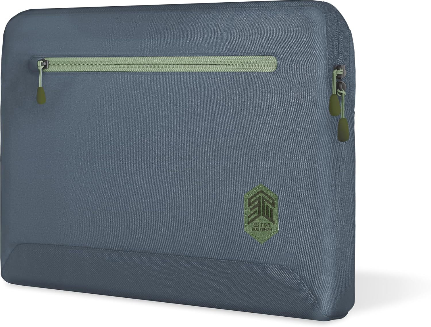 STM Eco Sleeve Fits up to a 16" Laptop – Made of 100% Recycled Fabric, Slim Lightweight and Durable, Protective Padded Laptop Compartment with Front Zipper Pocket - Blue