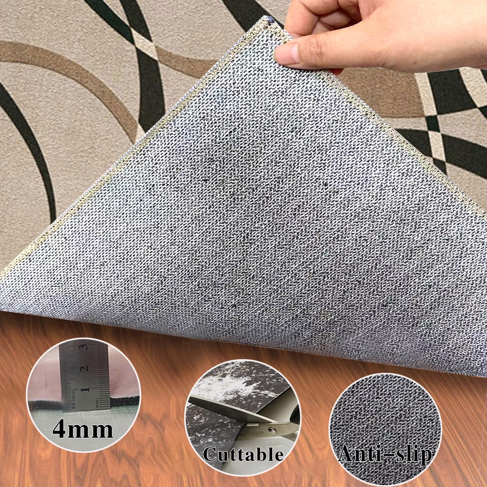 Tappetino per sedia da ufficio (130 x 160 cm) con antiscivolo, perfetto per sedie da gioco, tappeti e taglierine per proteggere i pavimenti.