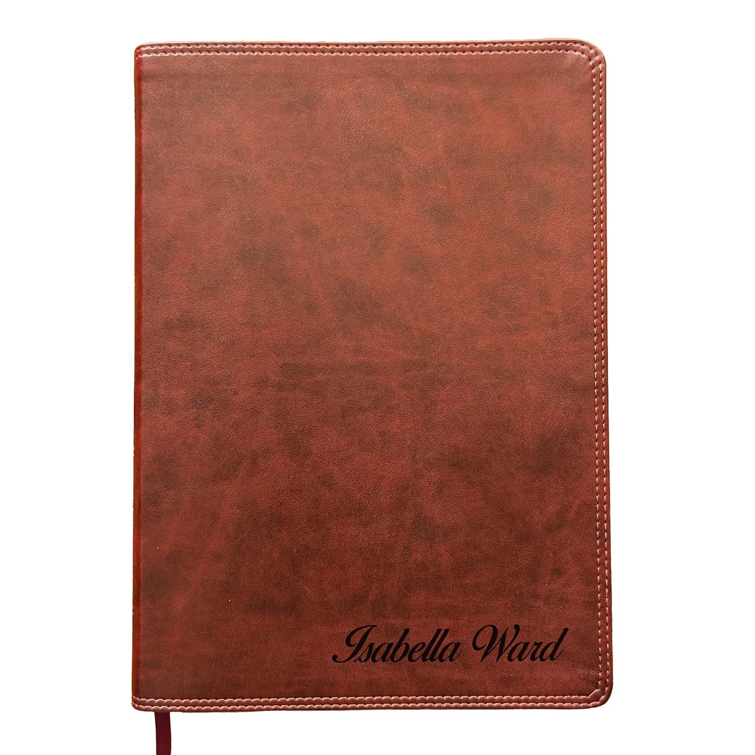 SacredBound Personalized ESV Super Giant Print Bible – Burgundy TruTone Faux Leather | Custom Name Engraved | English Standard Version with 17-Point Font & Full-Color Maps (Name Only)