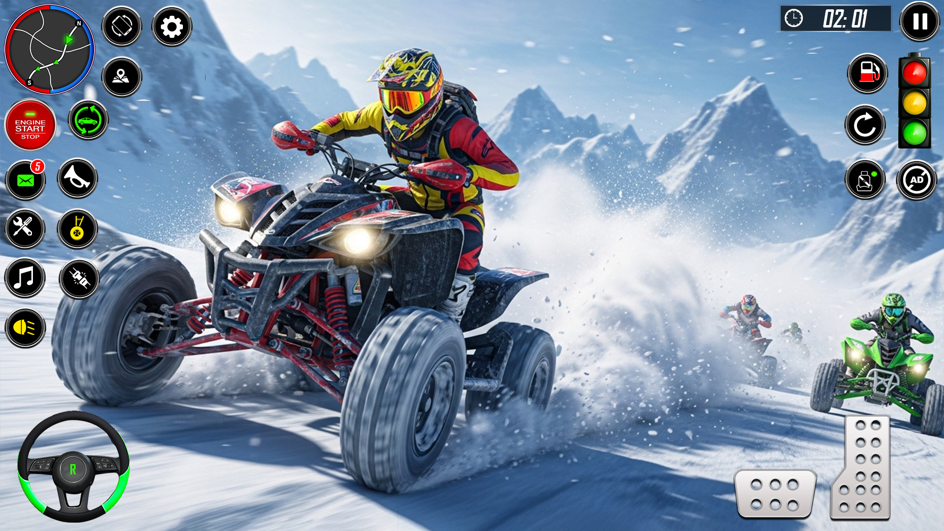Futuristic Offroad Snow ATV Quad Bike Racing Stunt Simulator: Ultimate ...