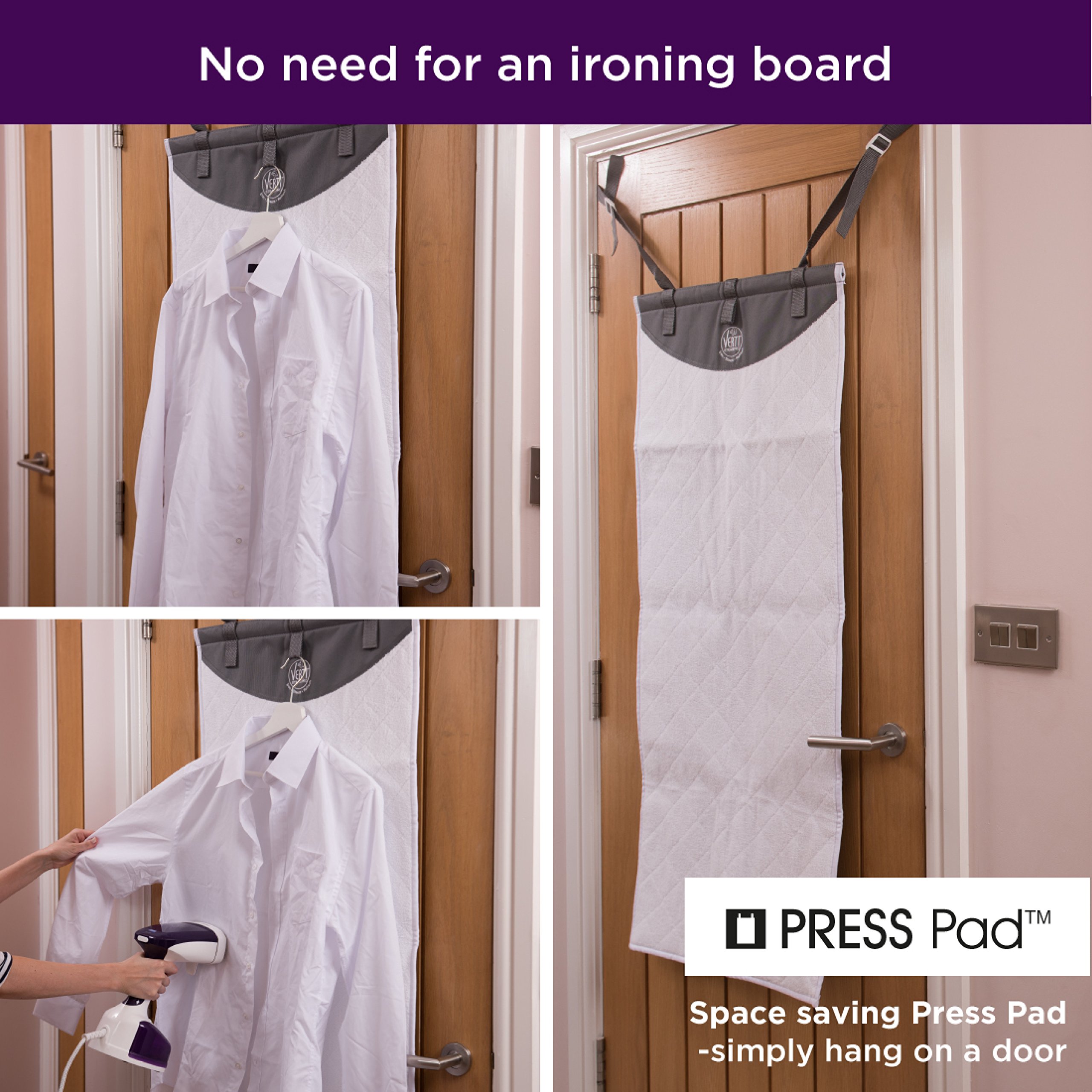 Verti Steam Pro by Drew&Cole with Press Pad 3 in 1 Vertical Garment