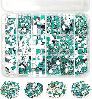 Twinster Mirrors for Craft Work (18 Different Shapes, 2450 Total Pieces) Lippan Art Craft Materials Kit Decorative Mirrors DIY Best Kit