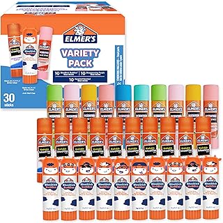 Elmer's Glue Stick Variety Pack, Featuring BlooStick Buddies, Disappeari...