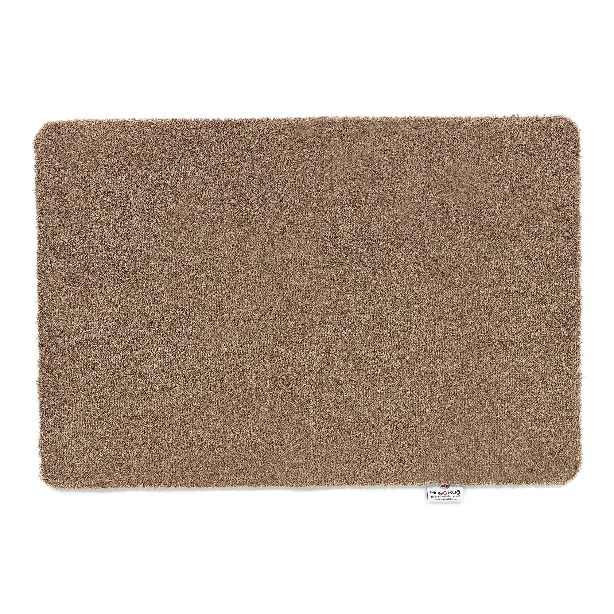 HUG RUG Washable Dirt Trapper Door Mat Kitchen Hallway Doorway, Made in the UK, Plains Stone 80X150