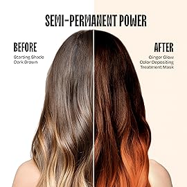 Overtone Semi Permanent Hair Color Conditioner, Ginger Glow, 8 oz, Nourishing, Damage-Free, Color Depositing Mask for All Hair Types with Shea Butter & Coconut Oil, Vegan & Cruelty-Free