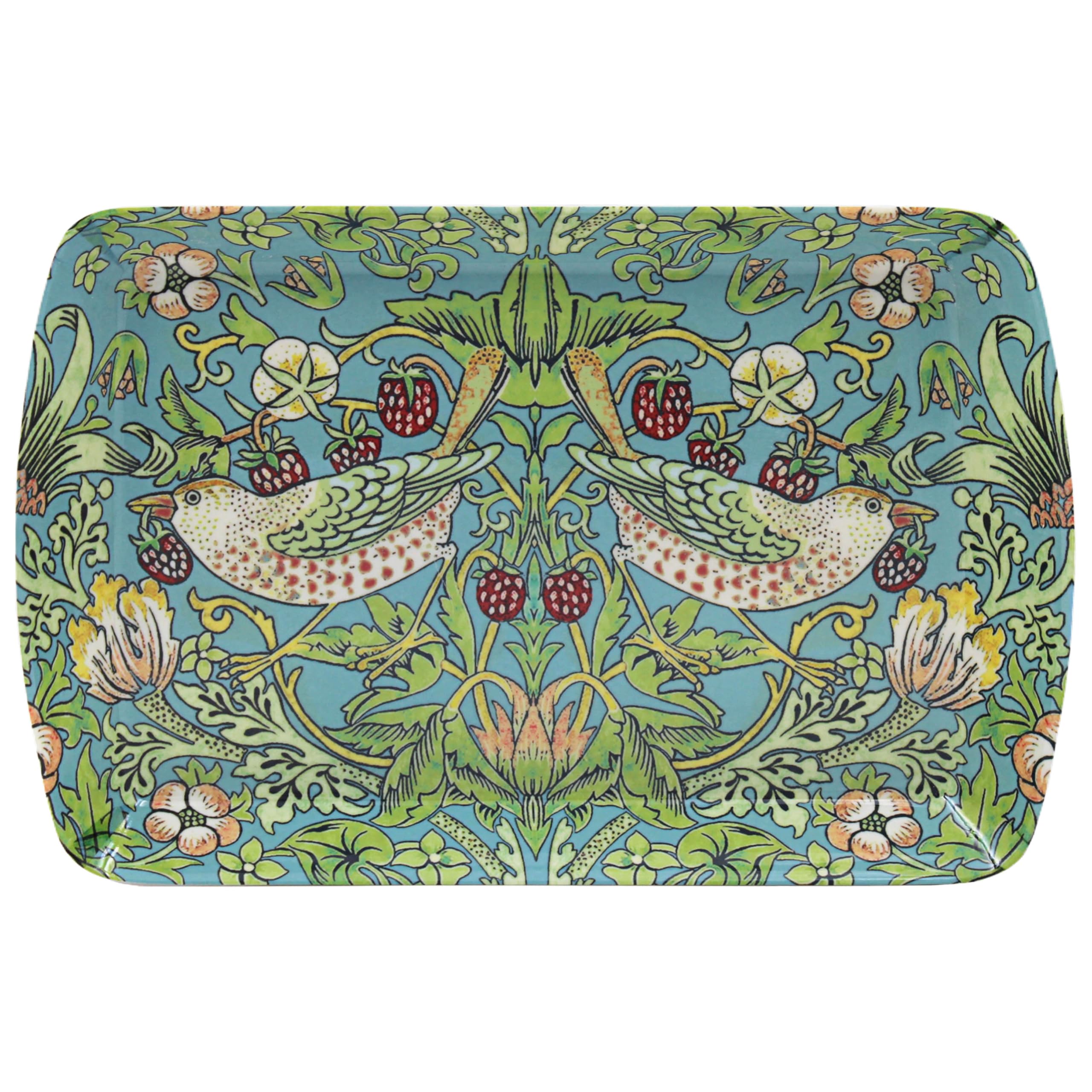 The Leonardo Collection William Morris Strawberry Thief Tray Small for Home and Kitchen | Durable Trays for Snacks and Meals | Lightweight Dinner Tray for Food Serving | Lovely Gift For Women & Men