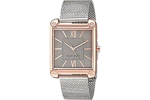 Nine West Crystal Accented Mesh Bracelet Watch for Women