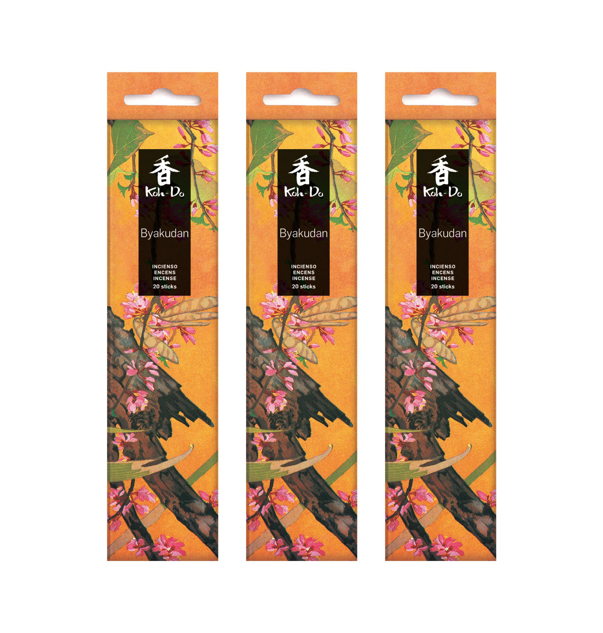 Earth Zen set pack of 3 Koh Do Byakudan (Sandalwood) Incense White, One Size