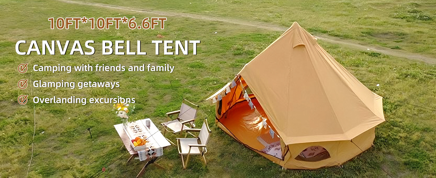 Amazon.com : WaldZimmer Canvas Bell Tent 10ft Ginger with Stove