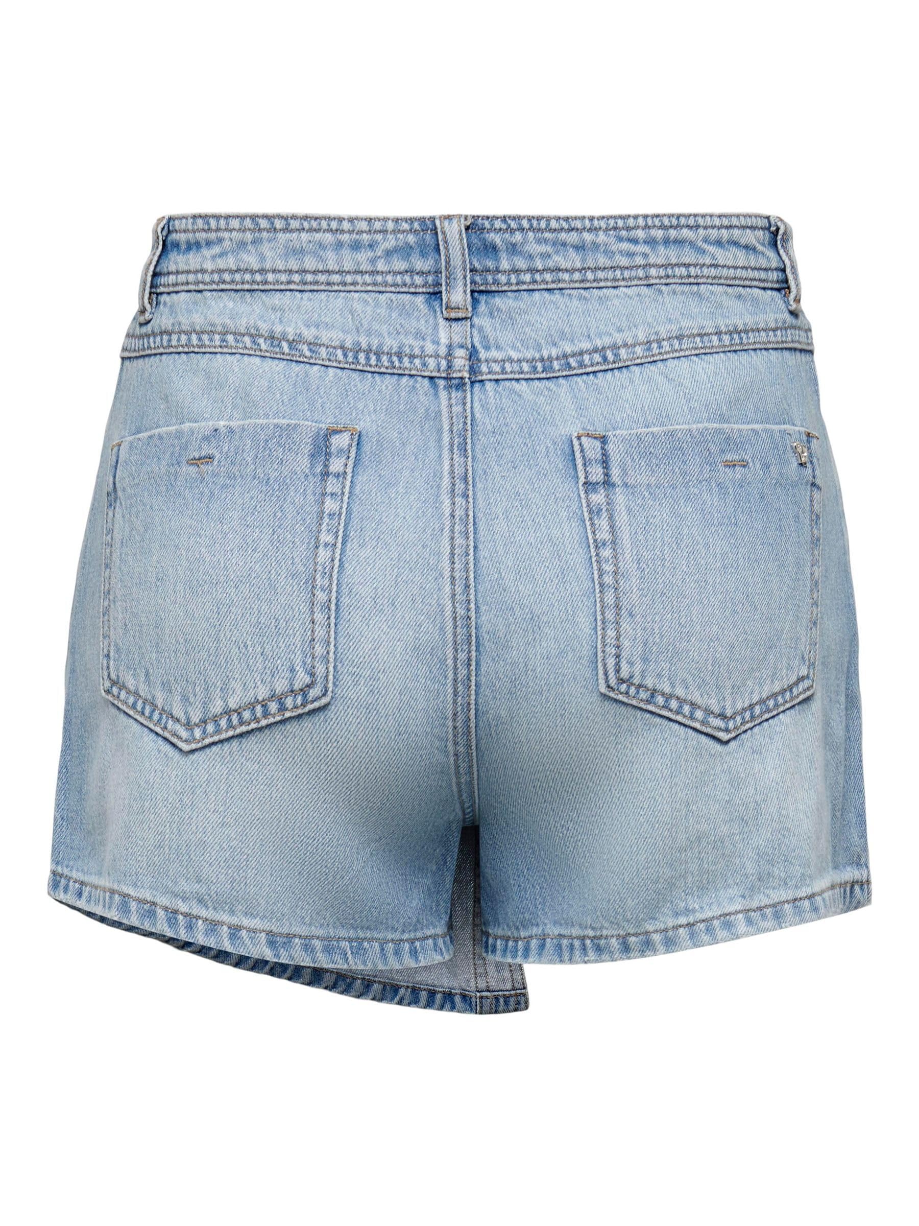 ONLY Onllesly Reg Lb DNM Bj Noos Mini Denim Wrap Skort, Washed Black, S