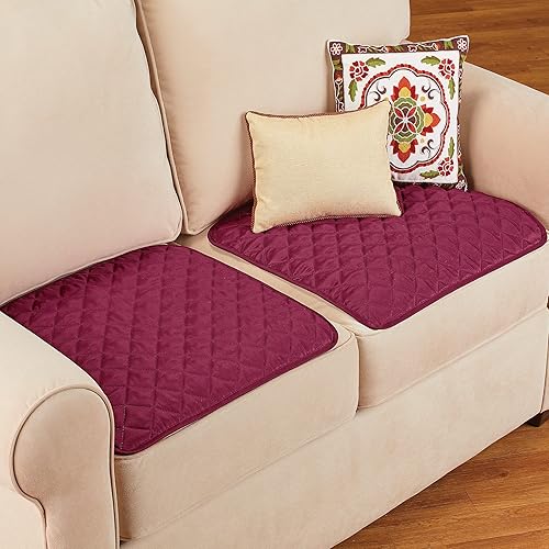 Miniatura 2 de Collections Etc Protector de asiento acolchado impermeable, juego de 2, lavable a máquina, uso para asientos en interiores o exteriores, color
