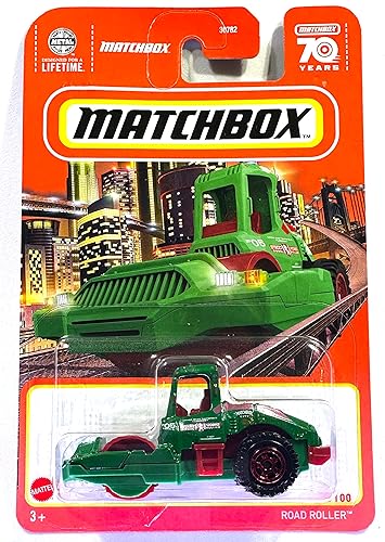 Matchbox - Rodillo de carretera - Verde - Caja de cerillas 70 años - 2023 - MintNrMint se envía burbujas envueltas en una caja de tamaño